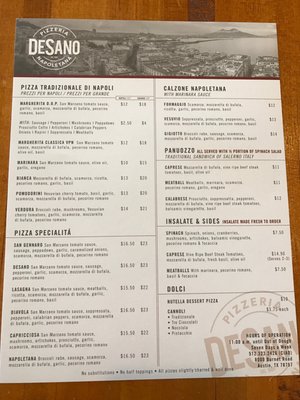 Menu photo 6 DeSano Pizzeria Napoletana Austin, TX Menu photo 6 DeSano Pizzeria Napoletana Austin, TX