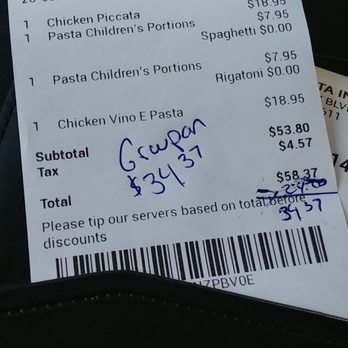 Vino E Pasta - Groupon discount -$24 - Italian Near Me - Tampa, Florida Vino E Pasta - Groupon discount -$24 - Italian Near Me - Tampa, Florida