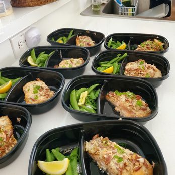 Salted Chef - Salmon with pecans and snap peas - Personal Chefs Near Me
