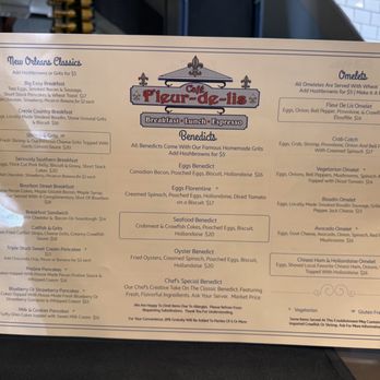 Cafe Fleur De Lis - Breakfast menu - Coffee & Tea Near Me - New Orleans, Louisiana