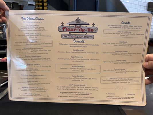 Menu photo 2 Cafe Fleur De Lis New Orleans, LA