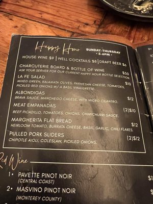 Menu photo 1 La Fe Wine Bar Palm Desert, CA Menu photo 1 La Fe Wine Bar Palm Desert, CA
