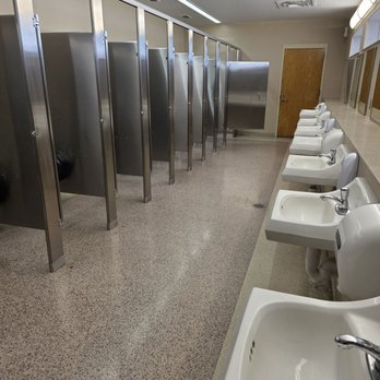 Rest Stop Greefield - Two restrooms of this size, for men or women. Diaper station. Hand dryers are between sinks. - Rest Stops Near Me - Greenfield, Indiana Rest Stop Greefield - Two restrooms of this size, for men or women. Diaper station. Hand dryers are between sinks. - Rest Stops Near Me - Greenfield, Indiana