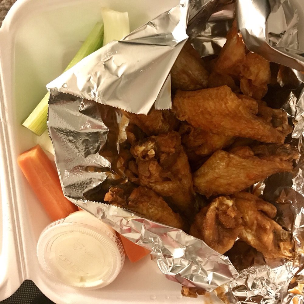 chicken wings, carrots, and celery chicken wings, carrots, and celery