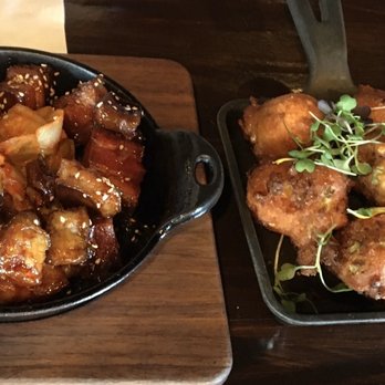 Bosscat Kitchen & Libations - Pig Candy and Pulled Pork Hush Puppies - New American Near Me - Irvine, California