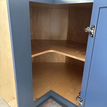 Lowe's Home Improvement - This corner cabinet is supposed to have a lazy susan. Blanche ordered it without one, and Caliber didn't catch it and just installed it. - Hardware Stores Near Me - Las Vegas, Nevada Lowe's Home Improvement - This corner cabinet is supposed to have a lazy susan. Blanche ordered it without one, and Caliber didn't catch it and just installed it. - Hardware Stores Near Me - Las Vegas, Nevada