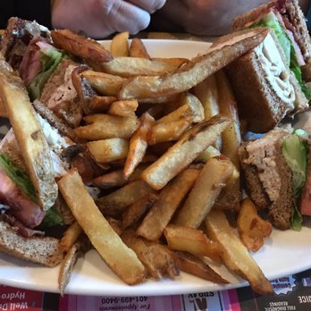Lindy's Tavern - Turkey club with fries - Seafood Near Me - North Smithfield, Rhode Island