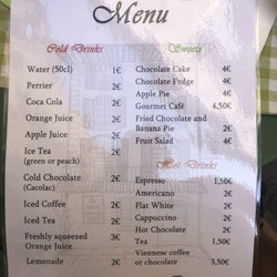 Café Mignon - Drink menu