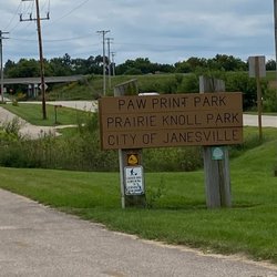 Paw Print Park - Across the street from the park is the entrance sign