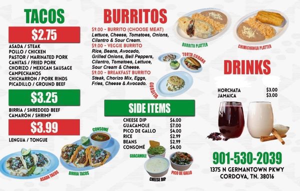 Menu photo 1 Taqueria Chelita Memphis, TN Menu photo 1 Taqueria Chelita Memphis, TN