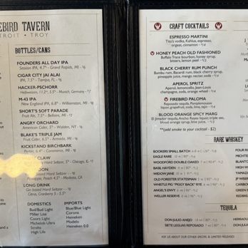 Firebird Tavern - Troy - Menu - New American Near Me - Troy, Michigan