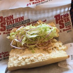 Penn Station East Coast Subs - Looks good, first time they brought me my sandwich it had cheese on it after saying tuna mayo lettuce and onion only.