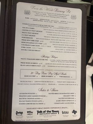 Menu photo 1 Charley's Steak House Kissimmee, FL