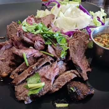 Kao Hom - Crying Tiger, medium rare sirloin steak - Thai Near Me - Van Nuys, California Kao Hom - Crying Tiger, medium rare sirloin steak - Thai Near Me - Van Nuys, California