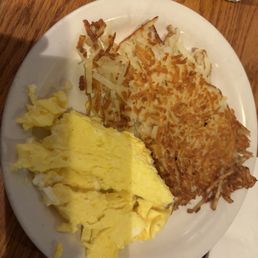 Hash browns and eggs