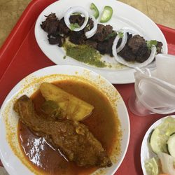 Fish Curry and Beef Kabab
