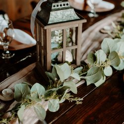 Beautiful Things - wedding lantern decor - ribbon and artificial silk flowers