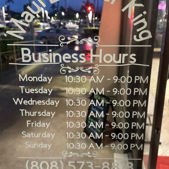Maui Lobster King - Hours - Seafood Near Me - Kihei, Hawaii Maui Lobster King - Hours - Seafood Near Me - Kihei, Hawaii