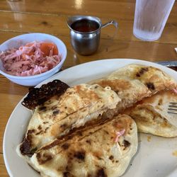 El Jicaro Salvadoran Restaurant - Papusas.  Revuelta Pupusa Pescado Pupusa