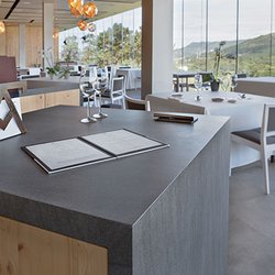 StoneStore - Basalt Grey Neolith with mitered waterfall panel