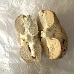 J & J  Bagels Deli - Everything bagel with cream cheese
