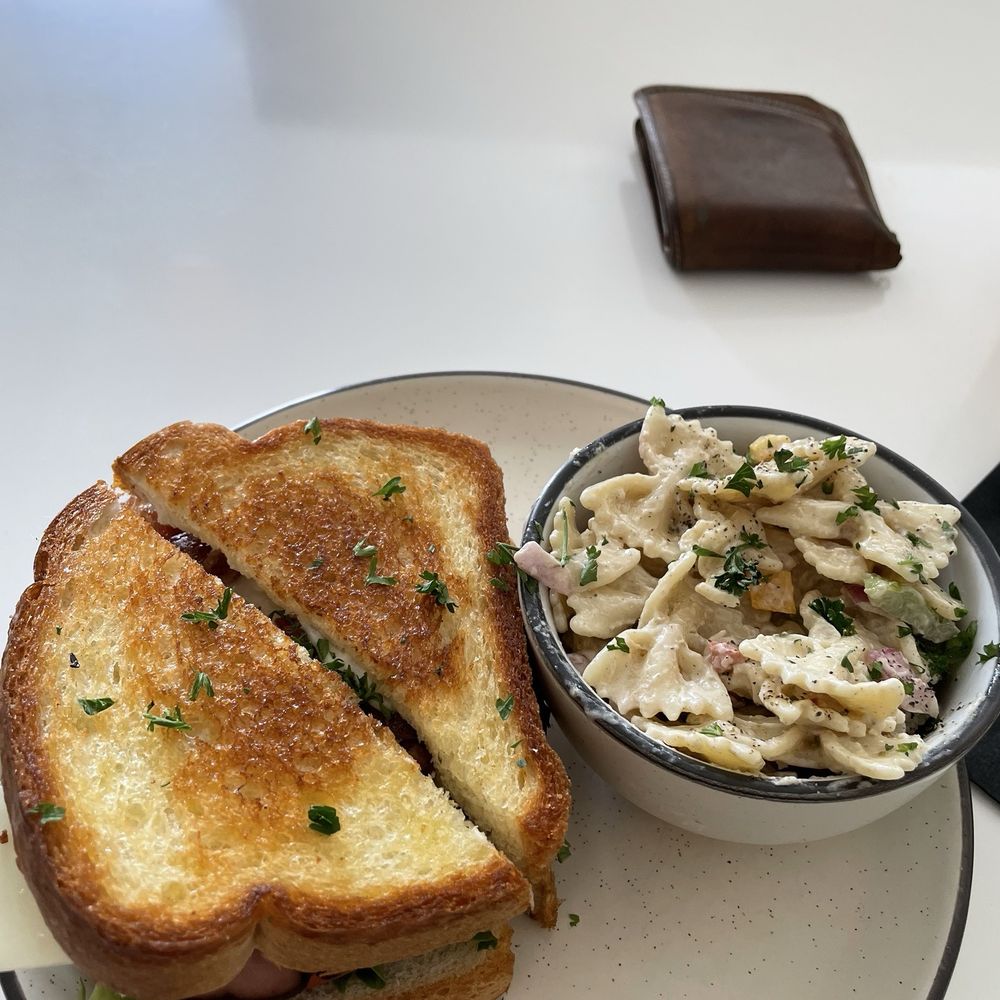 The Magnolia - Club Sandwich and pasta salad. - Breakfast & Brunch Near Me - Palatka, Florida