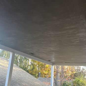 EverCraft Home Improvement  - Patio ceiling with freshly installed stucco - Painters Near Me - Los Angeles, California