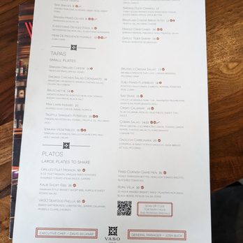 VASO - Food menu - Cocktail Bars Near Me - Dublin, Ohio