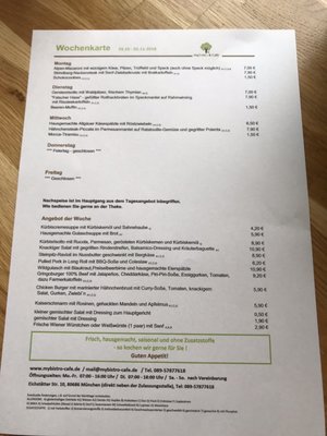 Menu photo 1 myBistro & Café Munich, BY Menu photo 1 myBistro & Café Munich, BY