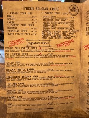 Menu photo 1 FritBar Bruges Bruges, VWV Menu photo 1 FritBar Bruges Bruges, VWV