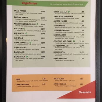 Mt Everest Cuisine - Menu page 4 - August 2016 - Indian Near Me - Boulder, Colorado