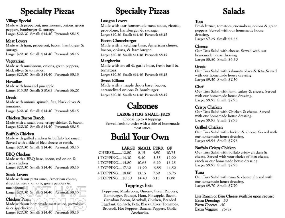 Royalton Village Pizza Logo