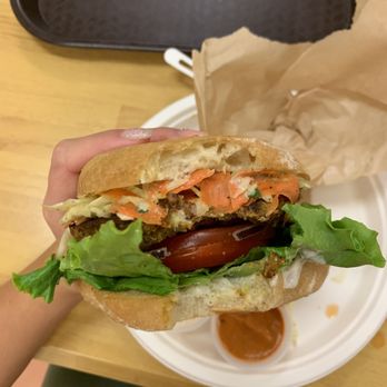 Oasis Vegetarian Cafe - Oasis patty burger - Vegetarian Near Me - Riverside, California Oasis Vegetarian Cafe - Oasis patty burger - Vegetarian Near Me - Riverside, California