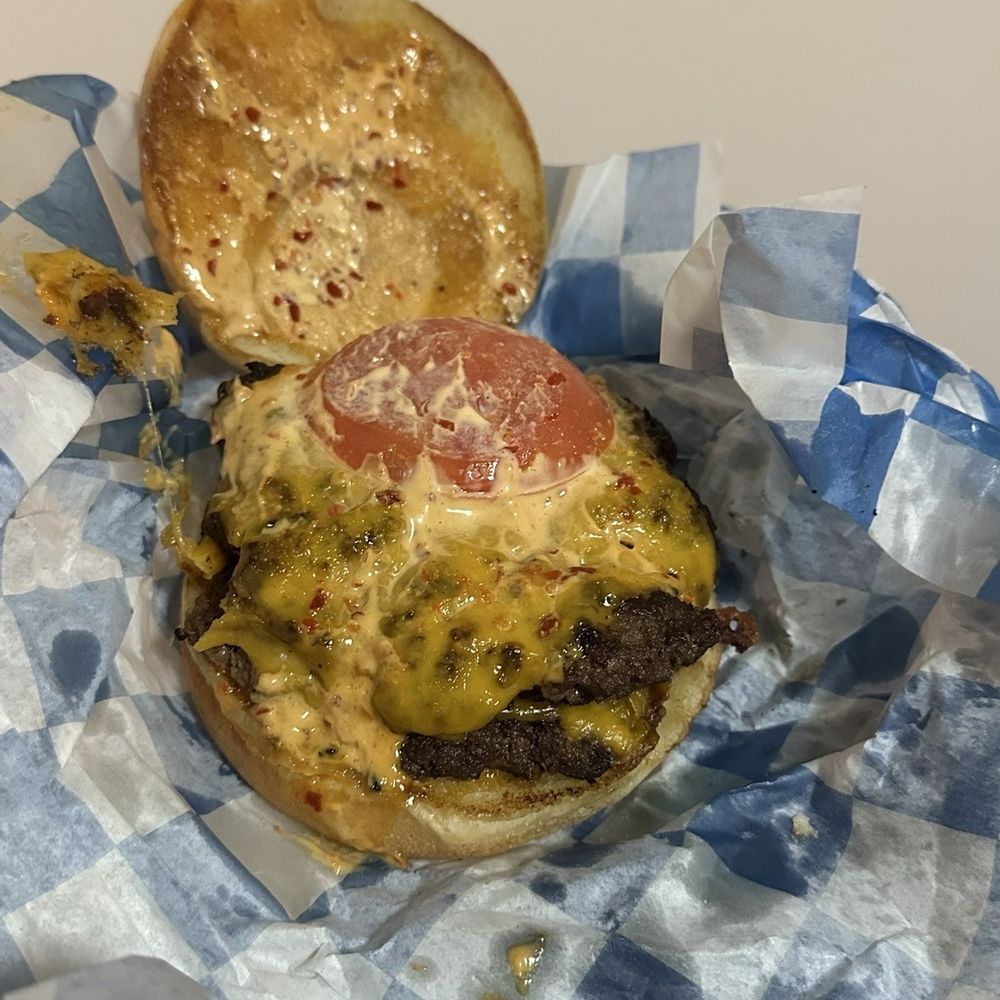 Rogers Burgers - Creole Burger (didn't have an pikliz on it) - Chicken Wings Near Me - Brooklyn, New York Rogers Burgers - Creole Burger (didn't have an pikliz on it) - Chicken Wings Near Me - Brooklyn, New York