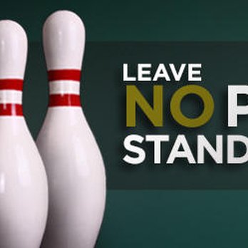 Village Lanes - bowling pins with the words leave no pin standing - Bowling Near Me - Green Bay, Wisconsin Village Lanes - bowling pins with the words leave no pin standing - Bowling Near Me - Green Bay, Wisconsin