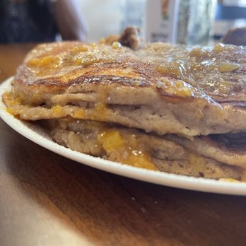 Alma's Place - Peach cobbler pancakes - Desserts Near Me - Compton, California Alma's Place - Peach cobbler pancakes - Desserts Near Me - Compton, California