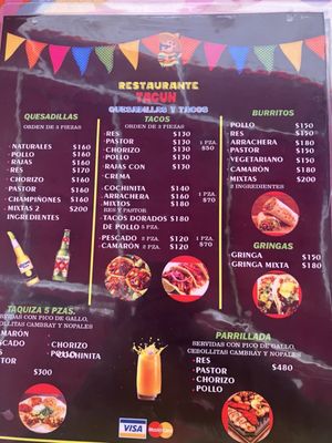 Menu photo 1 Tacun Cancún, ROO Menu photo 1 Tacun Cancún, ROO
