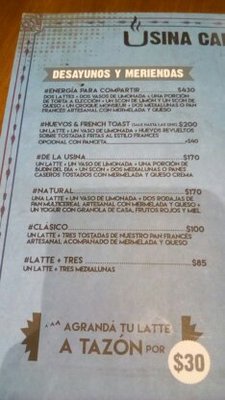 Menu photo 2 Usina Cafetera Buenos Aires, C