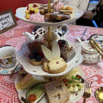 Queen of Hearts - The high tea spread. 5/5 - it's deceptively filling despite how it looks. - Caterers Near Me - Henderson, Nevada Queen of Hearts - The high tea spread. 5/5 - it's deceptively filling despite how it looks. - Caterers Near Me - Henderson, Nevada