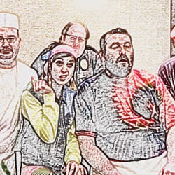 Foul Play Cafe - Photoshopped promo image of 1 of our 2 casts for "The Art of Murder" which ran March-May 2013,