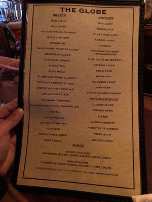 Menu photo 3 The Globe New York, NY