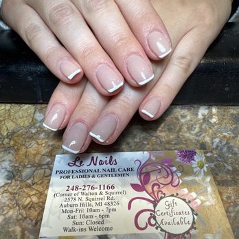 Le Nails - French manicure with dip powder - Nail Salons Near Me - Auburn Hills, Michigan