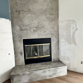 Handy Dan Construction - Fire place concrete finish - General Contractors Near Me Handy Dan Construction - Fire place concrete finish - General Contractors Near Me