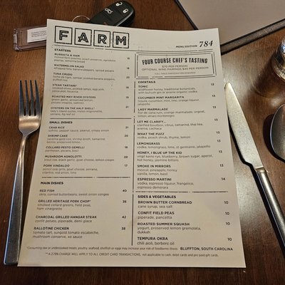 Menu photo 8 FARM Bluffton Bluffton, SC