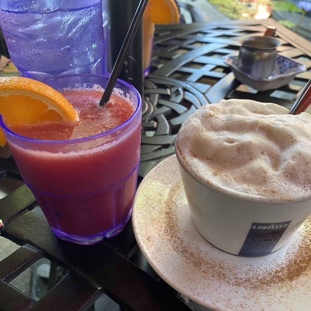 Jane's Cafe on 3rd - Orange/strawberry juice and a cappuccino - Breakfast & Brunch Near Me - Naples, Florida Jane's Cafe on 3rd - Orange/strawberry juice and a cappuccino - Breakfast & Brunch Near Me - Naples, Florida