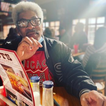 Roots Burger Bar - Inside with my Dad before checking out the Ball State basketball game - Burgers Near Me - Muncie, Indiana