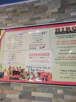 Menu photo 1 Hiro Japanese Buffet Aurora, CO