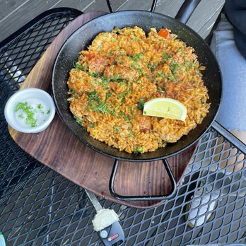 Paella seafood - Chicken Paella - Seafood Near Me - Portland, Maine