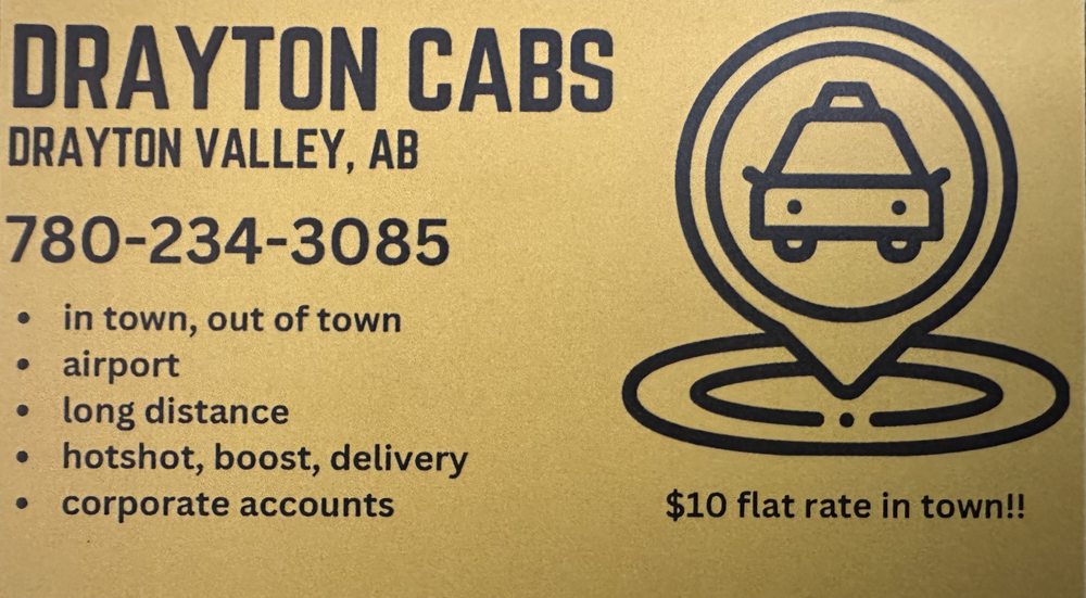 DRAYTON CABS Updated July 2024 Drayton Valley, Alberta Taxis Phone Number Yelp