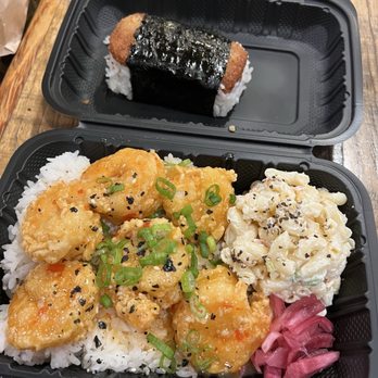 FAKA'S Island Grill - Crunchy SPAM Musubi Sweet Garlic Shrimp Plate (Meant to be eaten with SHELL) - Hawaiian Near Me - Santa Ana, California FAKA'S Island Grill - Crunchy SPAM Musubi Sweet Garlic Shrimp Plate (Meant to be eaten with SHELL) - Hawaiian Near Me - Santa Ana, California